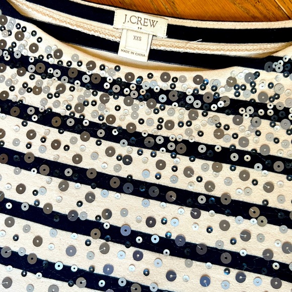 J Crew long sleeved t-shirt with sequins-excellent condition! - Picture 2 of 5